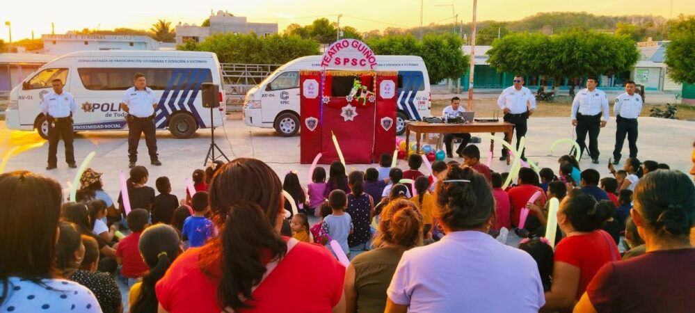 Policía de Campeche fomenta valores a niñas y niños con Teatro Guiñol