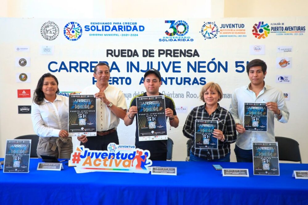 Invitan a participar en Carrera Injuve Neón 5k Puerto Aventuras
