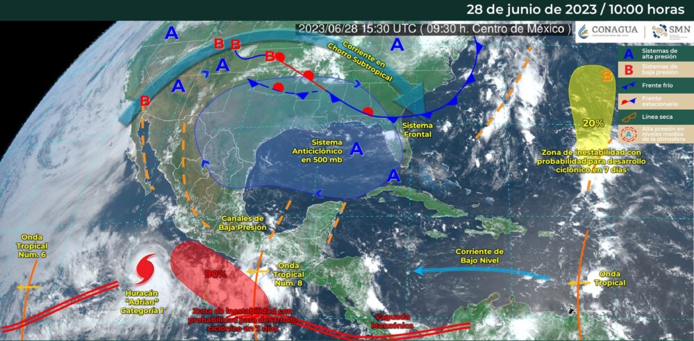 La tormenta tropical Adrián se fortalece y es huracán categoría 1