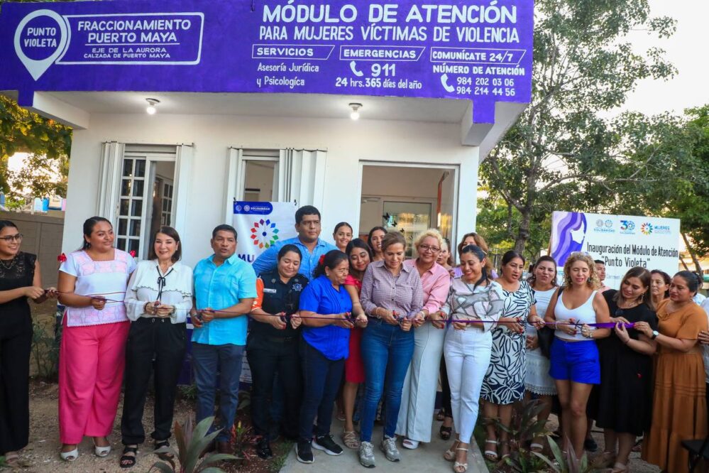 Inaugura Lili Campos Punto Violeta en Puerto Aventuras