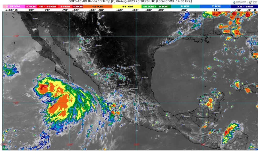 Se forma la tormenta Eugene en el Pacífico mexicano, ocasionará fuertes lluvias