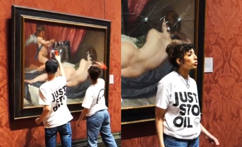 El cuadro ‘La venus del espejo’ de Velázquez es atacado por activistas contra el clima