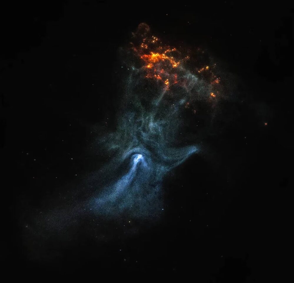 NASA capta extraña mano en una nebulosa ubicada a 16 mil años luz de la Tierra