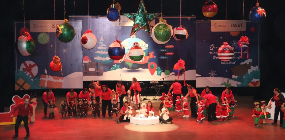 Gran alegría y talento de niñas y niños en festival navideño del CAI ISSET