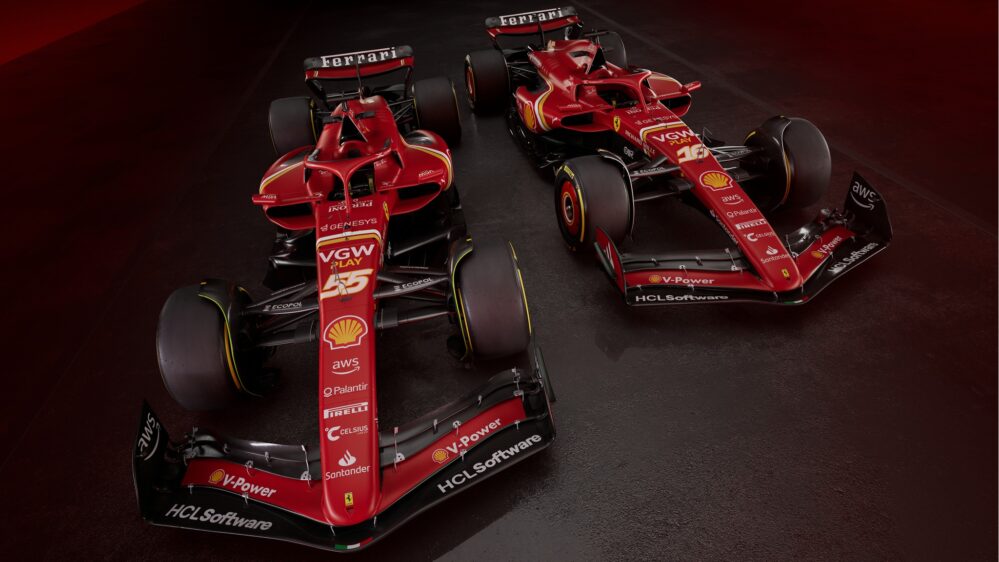 La Scuderia Ferrari presentó el SF-24, el nuevo coche para la Fórmula 1 del 2024