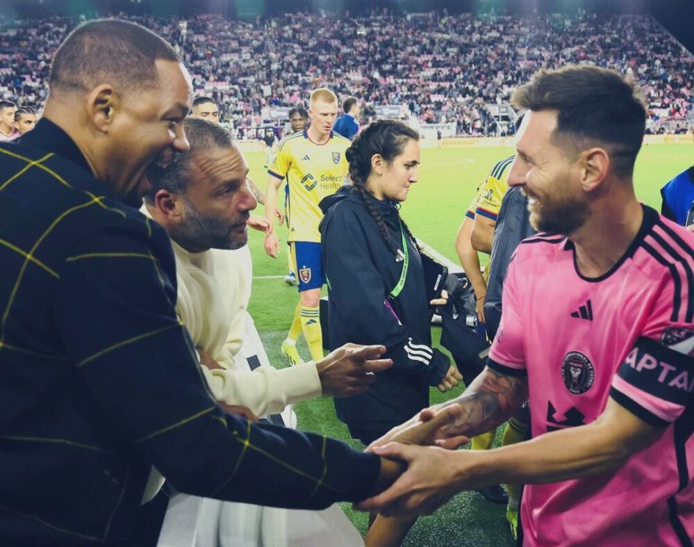 Will Smith y su emotivo encuentro con Lionel Messi en el partido del Inter de Miami