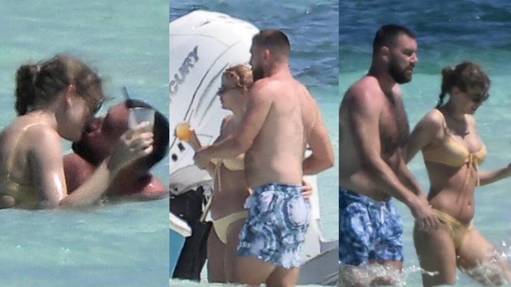 Taylor Swift en bikini con Travis Kelce y enamorados en las Bahamas