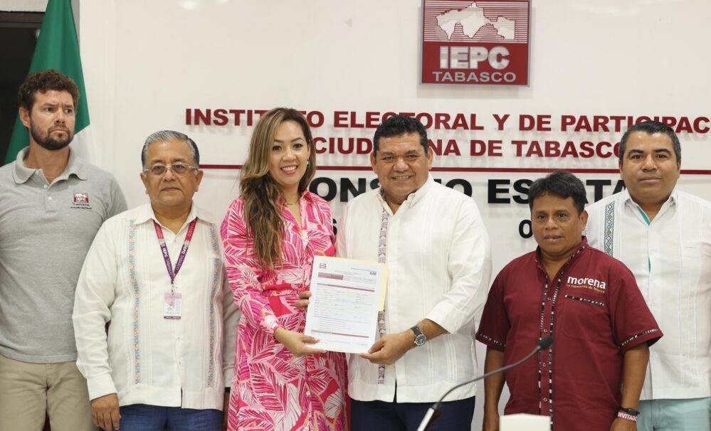 Javier May se registra como candidato de Morena a la gubernatura de Tabasco