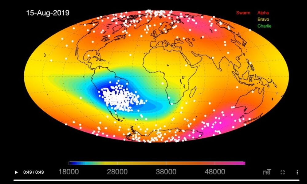 La creciente anomalía magnética en el Atlántico Sur: Un desafío para la humanidad