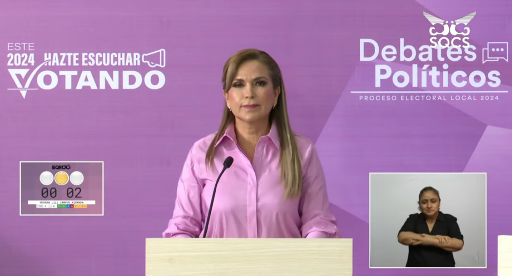 Gana Lili Campos el debate de candidatos a presidente municipal de Solidaridad