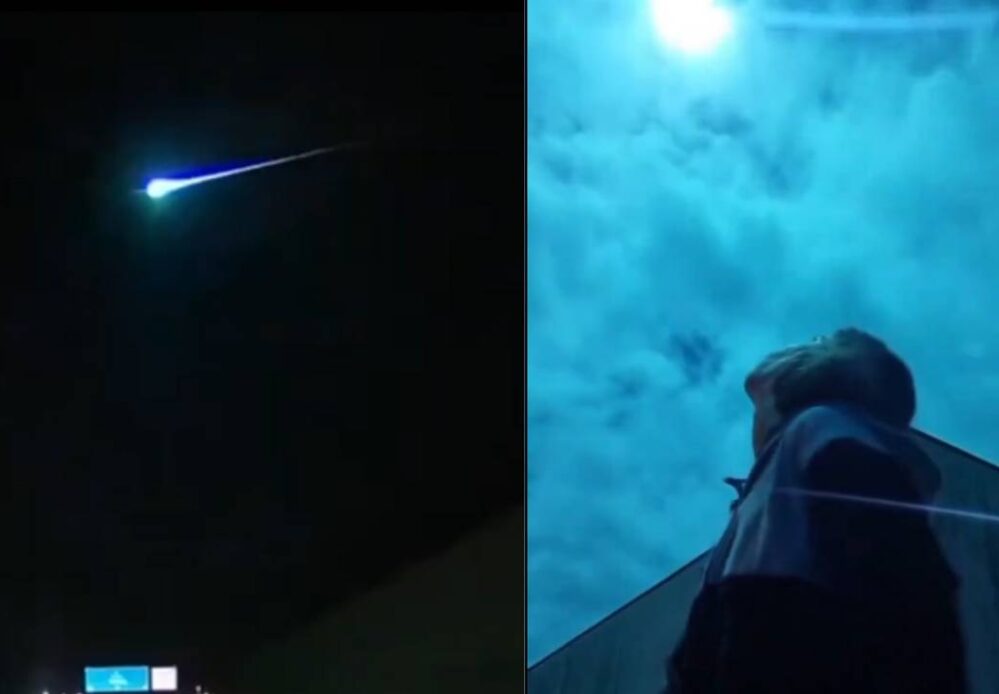 Increíble momento: Joven captura meteorito iluminando el cielo de Portugal con un destello rojizo
