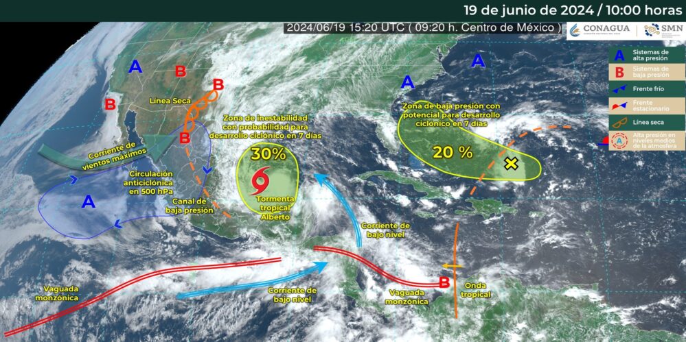 La tormenta tropical ‘Alberto’ traerá lluvias torrenciales en México y Estados Unidos