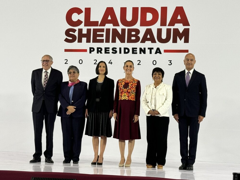 Claudia Sheinbaum nombra la segunda parte de su gabinete, tres hombres y tres mujeres.