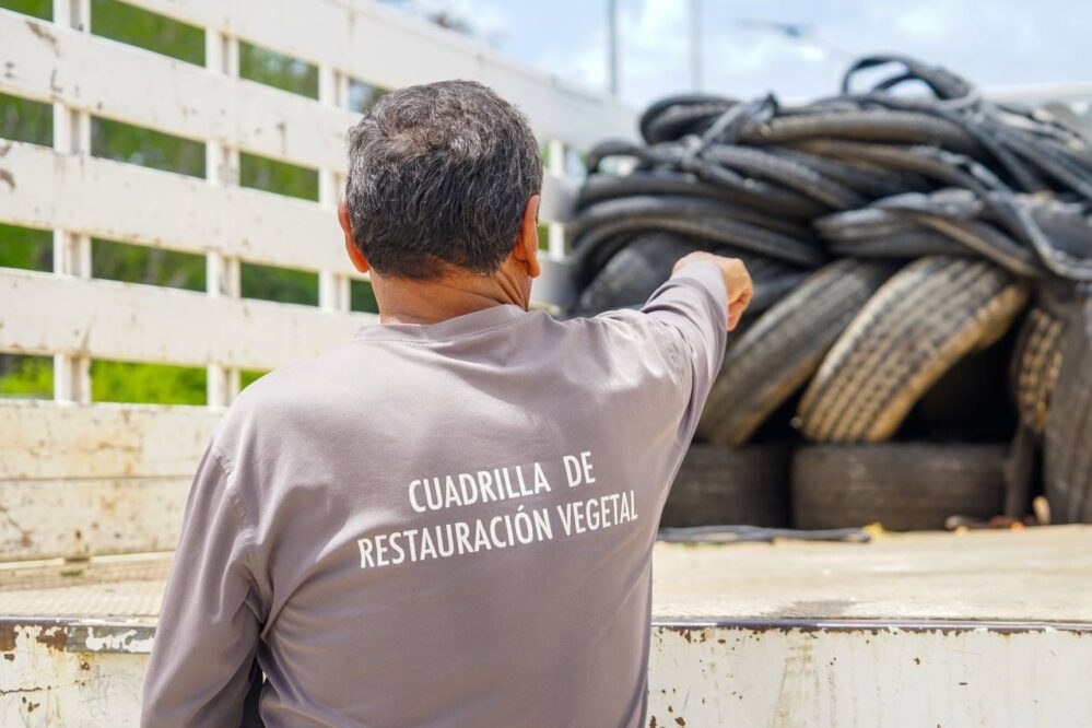 Llantatón acopió más de mil llantas en Playa del Carmen