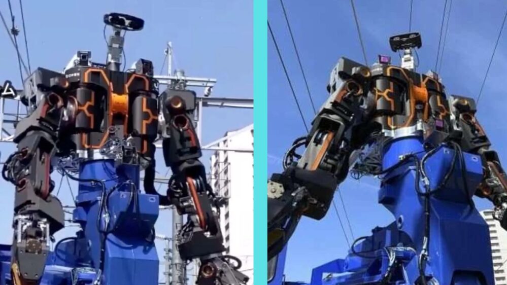 ¿Malévolo? Un enorme robot humanoide hace mantenimiento ferroviario en Japón