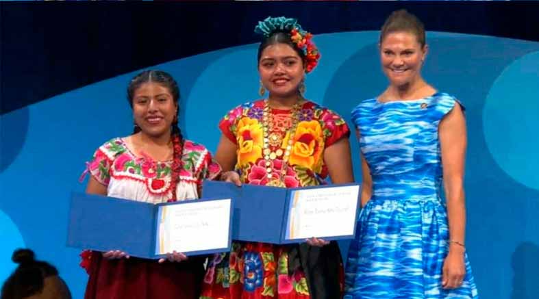 Jóvenes zapotecas de Excelencia en el Premio del Agua en Estocolmo