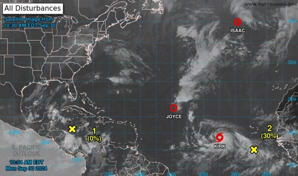 Se forma Kirk en el Atlántico, la tormenta se convertiría en un poderoso huracán esta semana