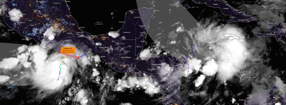 La tormenta John se fortalece en el Pacífico, cerca de las costas de México