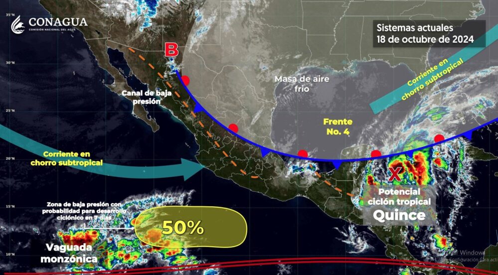 Potencial ciclón tropical en el Caribe amenaza la Península de Yucatán y Belice