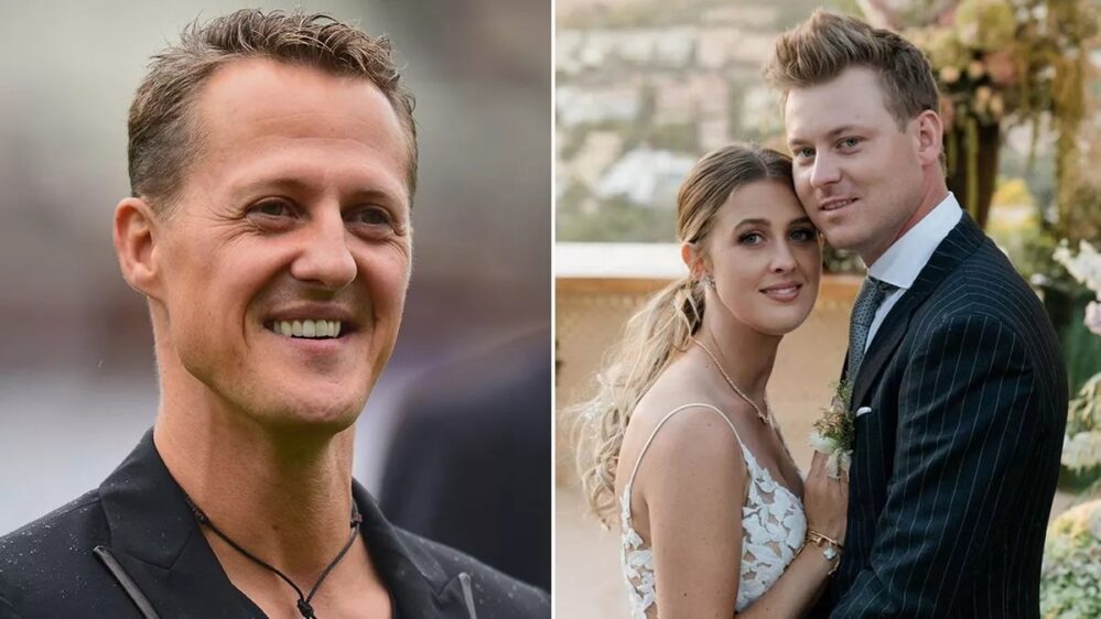 El gran expiloto de la Fórmula 1, Michael Schumacher reaparece en la boda de su hija