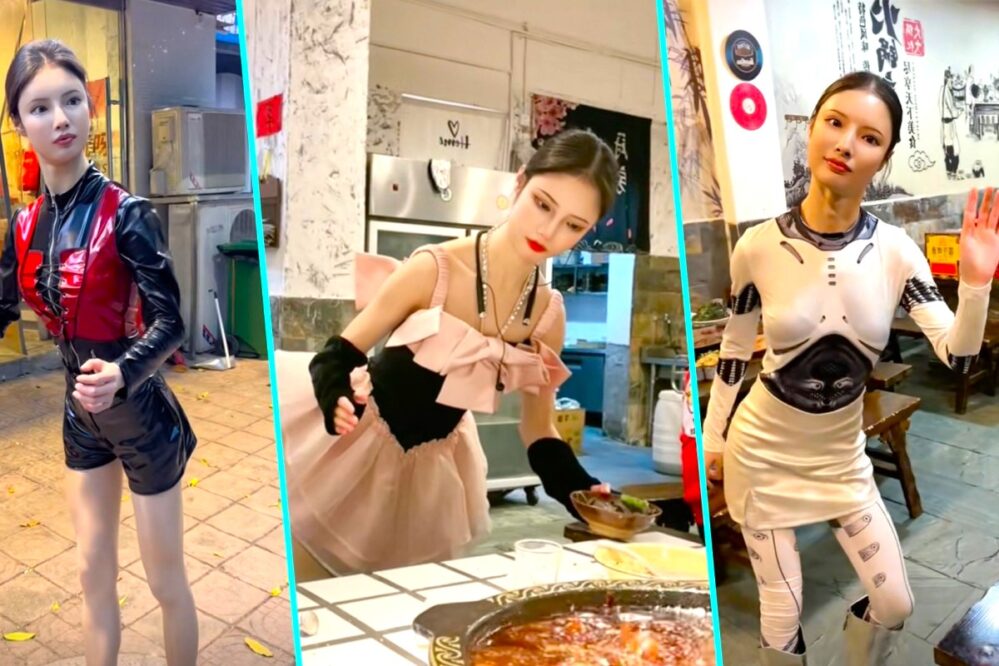 Viral: Mesera de un restaurante en China parece y atiende como robot